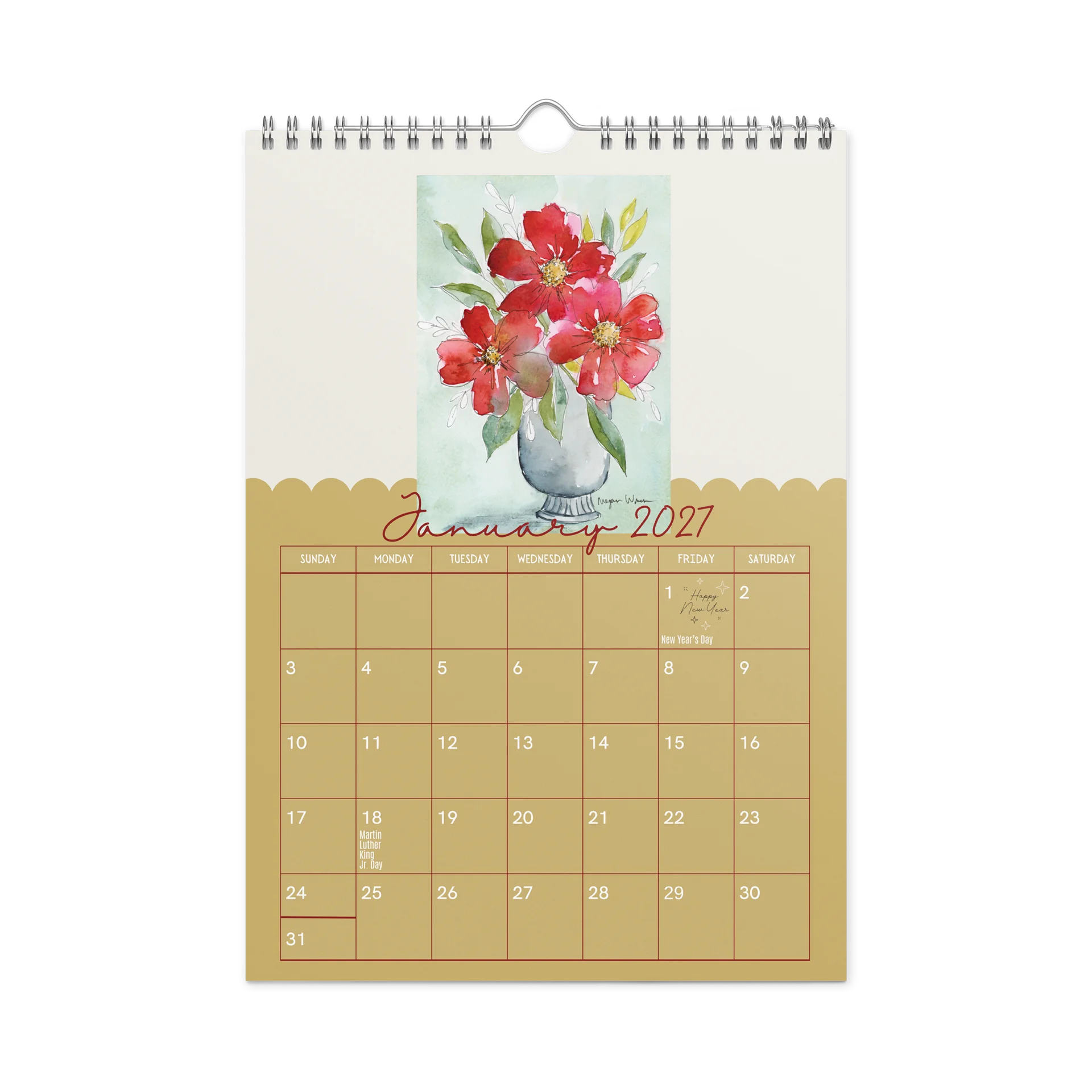 Bloom Through the Seasons: A Watercolor Calendar (July 2026 - June 2027) product image (7)