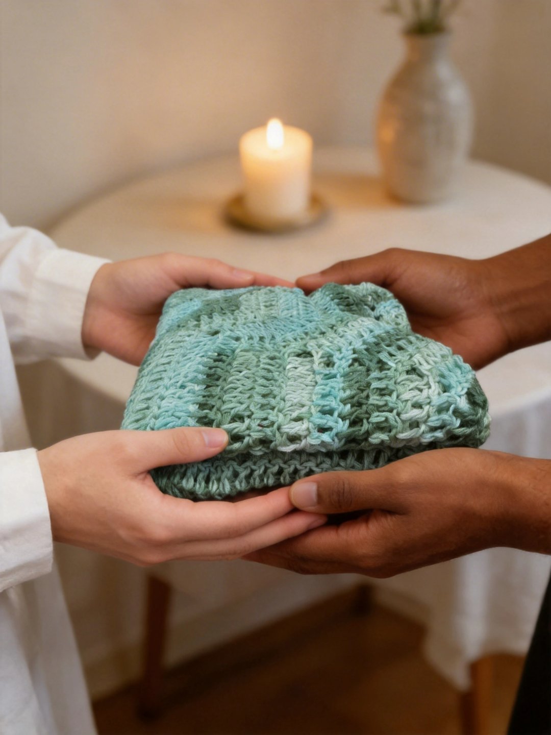 Transformation Shawl | Grief Ritual Shawl with Seven Ribbons product image (6)