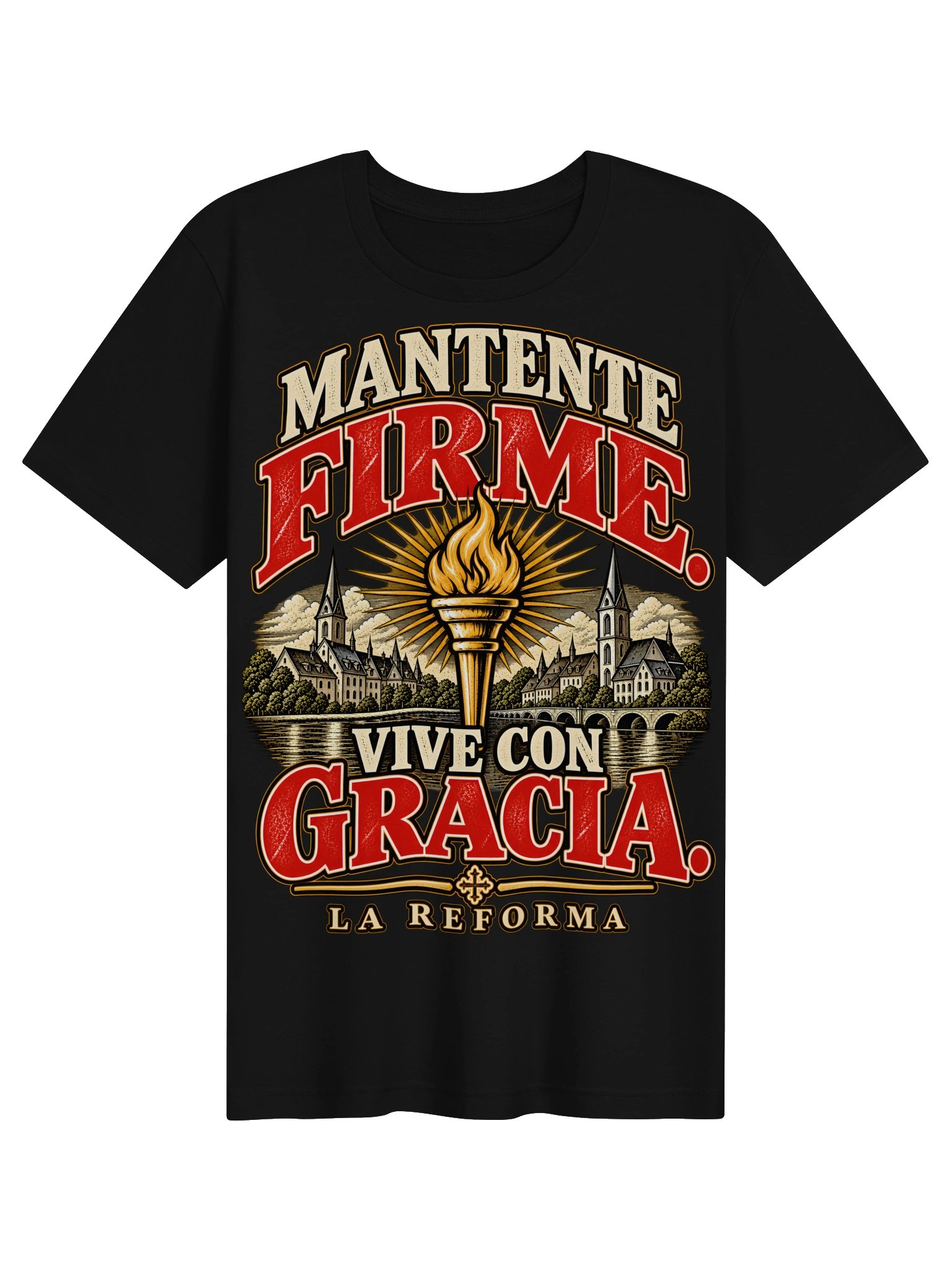 Mantente Firme. Vive con Gracia. | Camiseta de la Reforma product image (1)