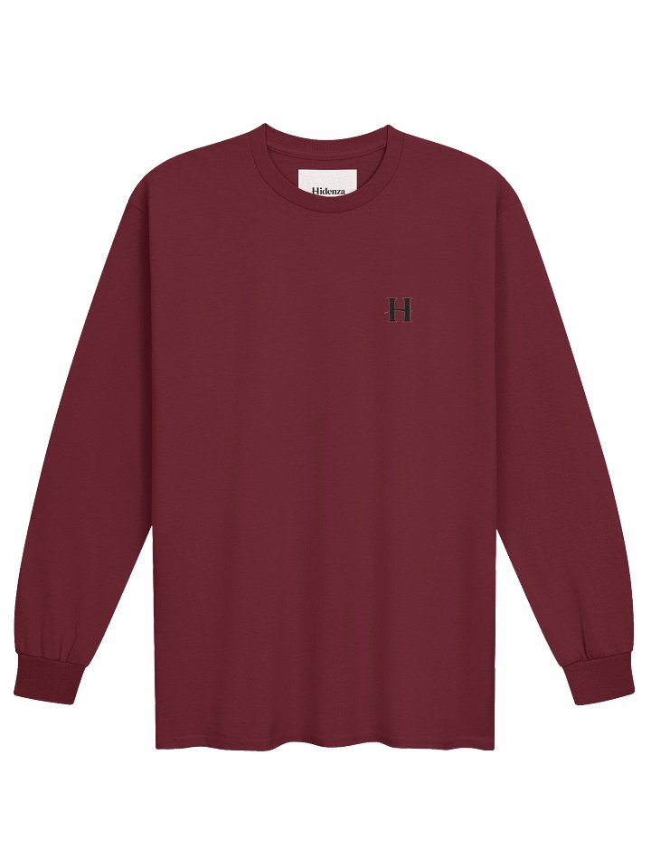 "Go Your Own Way" Long Sleeve Tee – Burgundy Oversized Back Graphic Streetwear T-Shirt product image (1)
