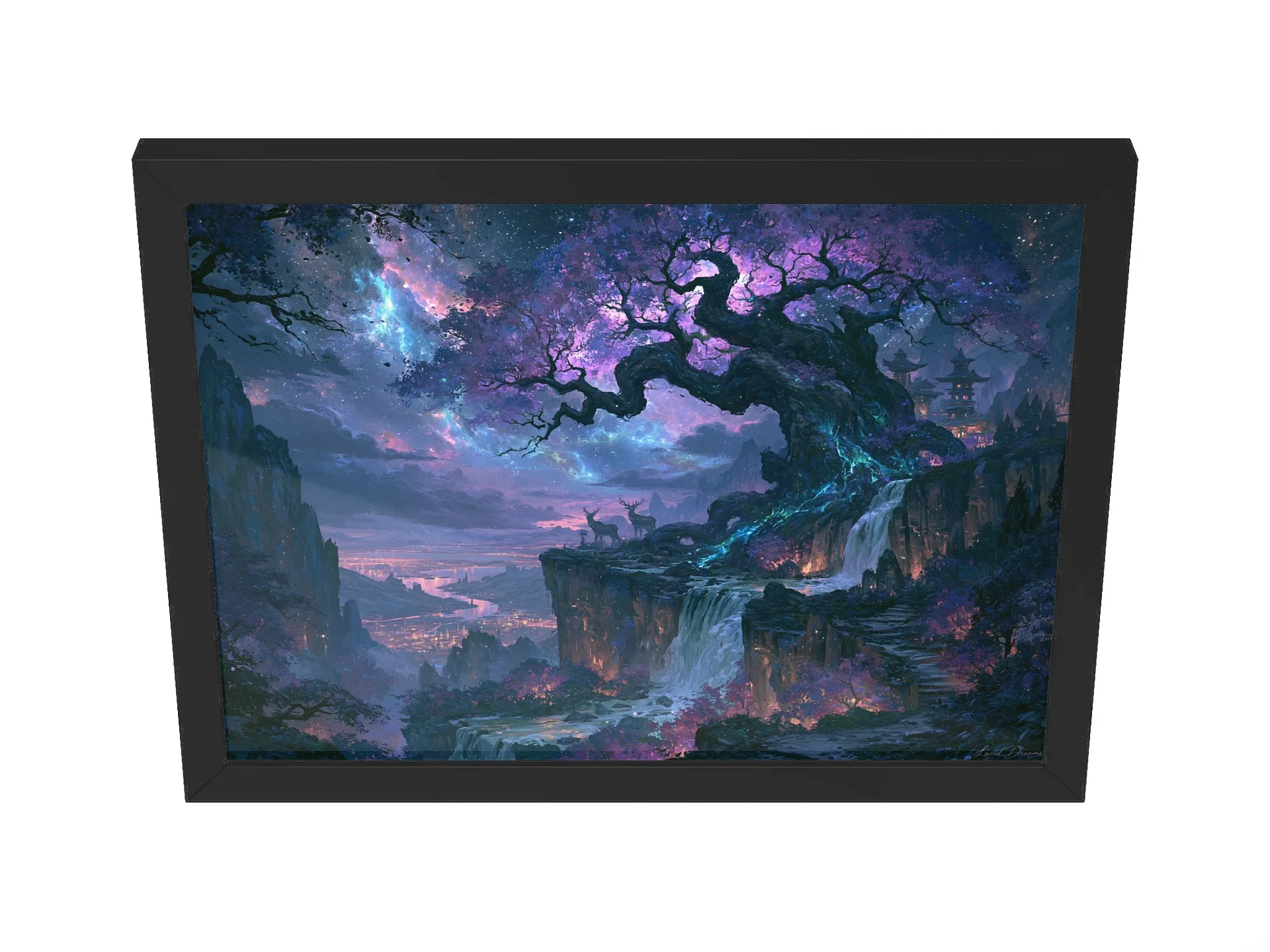 Ancient Fantasy Tree Framed Art Print — The Ancient Starfall Tree product image (2)
