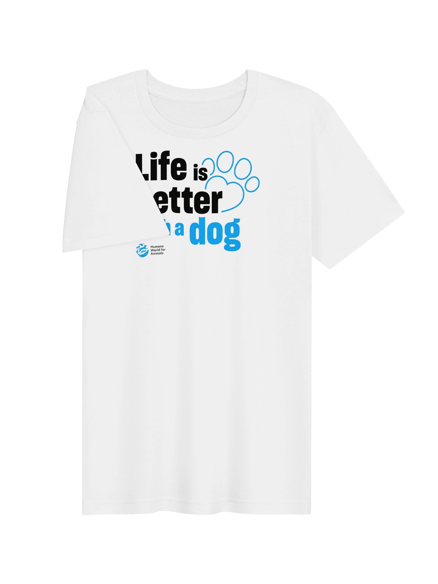 Life is better with a dog - typographic - T-shirt product image (5)