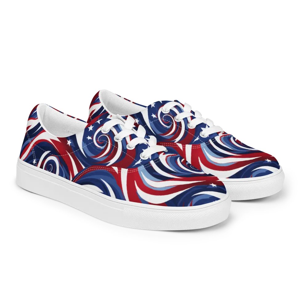 Patriotic Wave Men's Canvas Shoes product image (10)