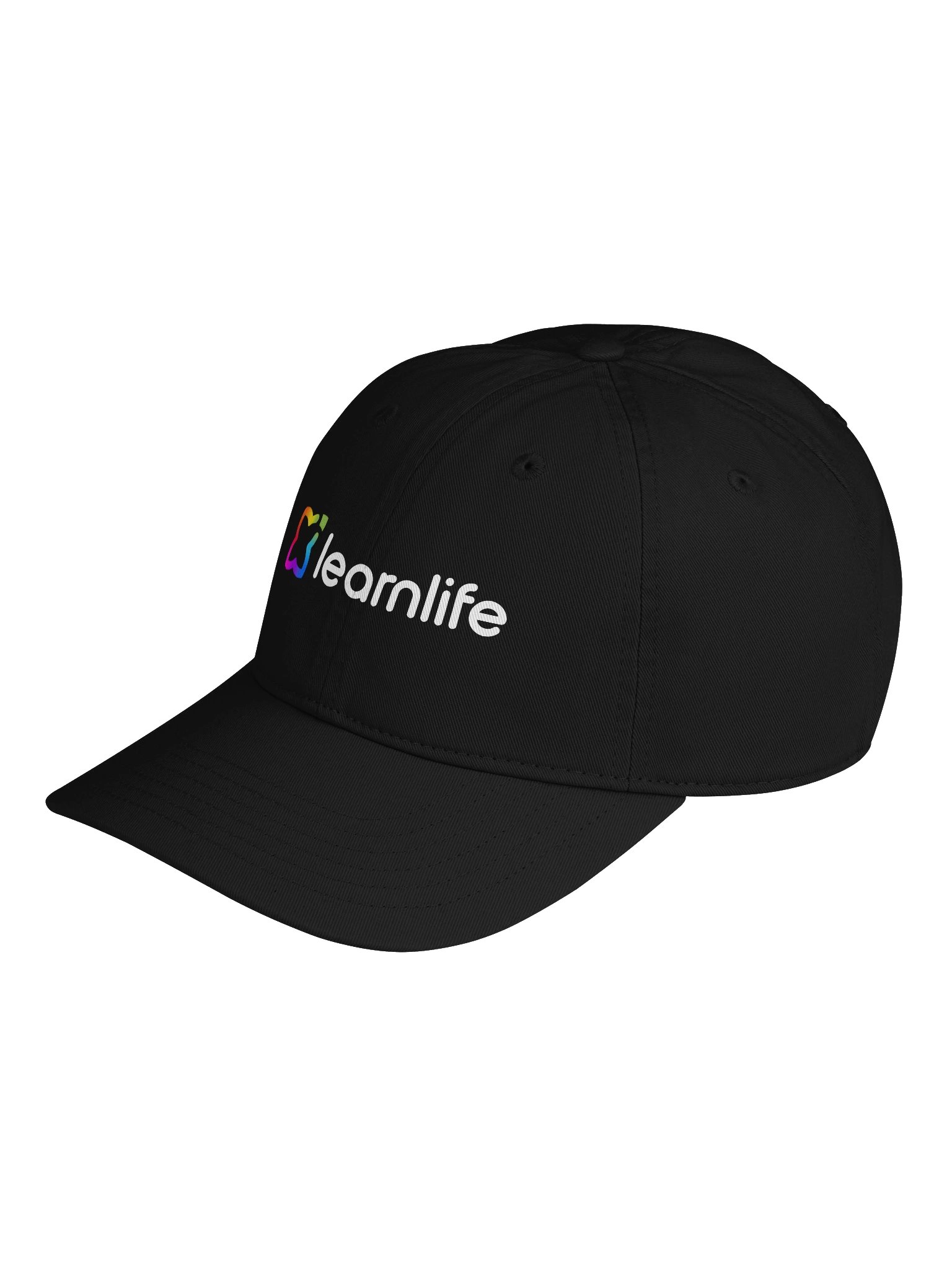Dad Cap - Organic - Horizontal Logo - Rainbow & White product image (3)