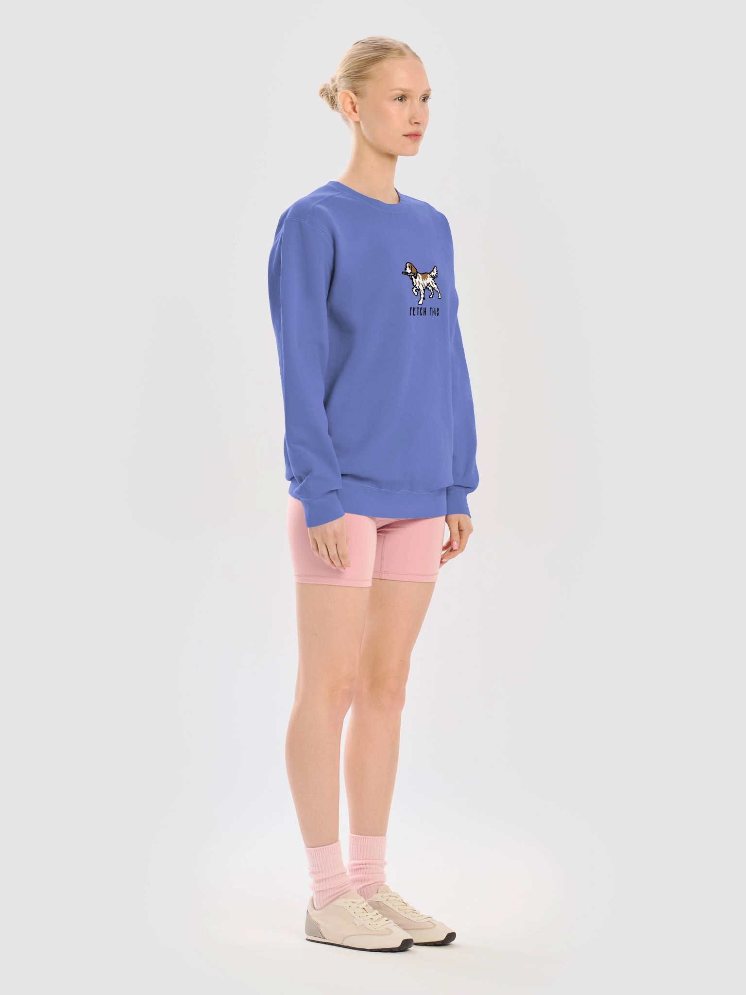 Fetch This Funny Chibi-Style Embroidered Premium Sweatshirt for English Setter(Lemon Belton) Owners product image (15)
