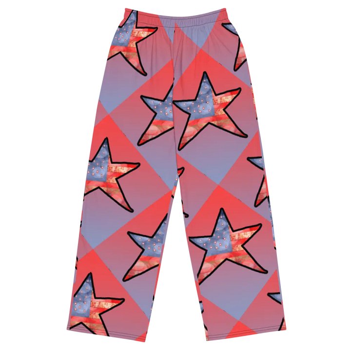 American Flag Star Wide Leg Pants product image (2)