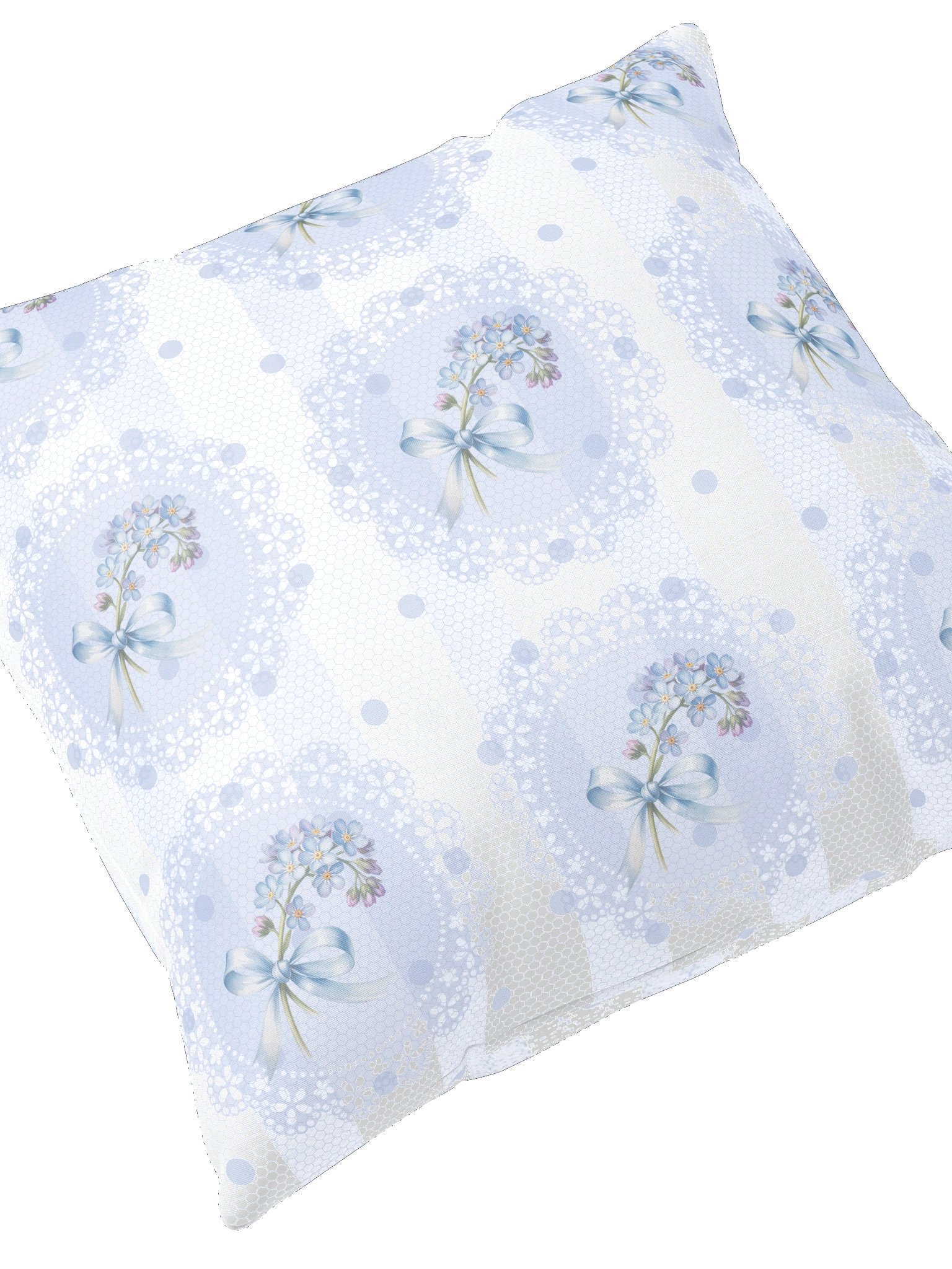 Forget-Me-Not Heirloom Pillow Lace Floral Stripes Pattern product image (5)