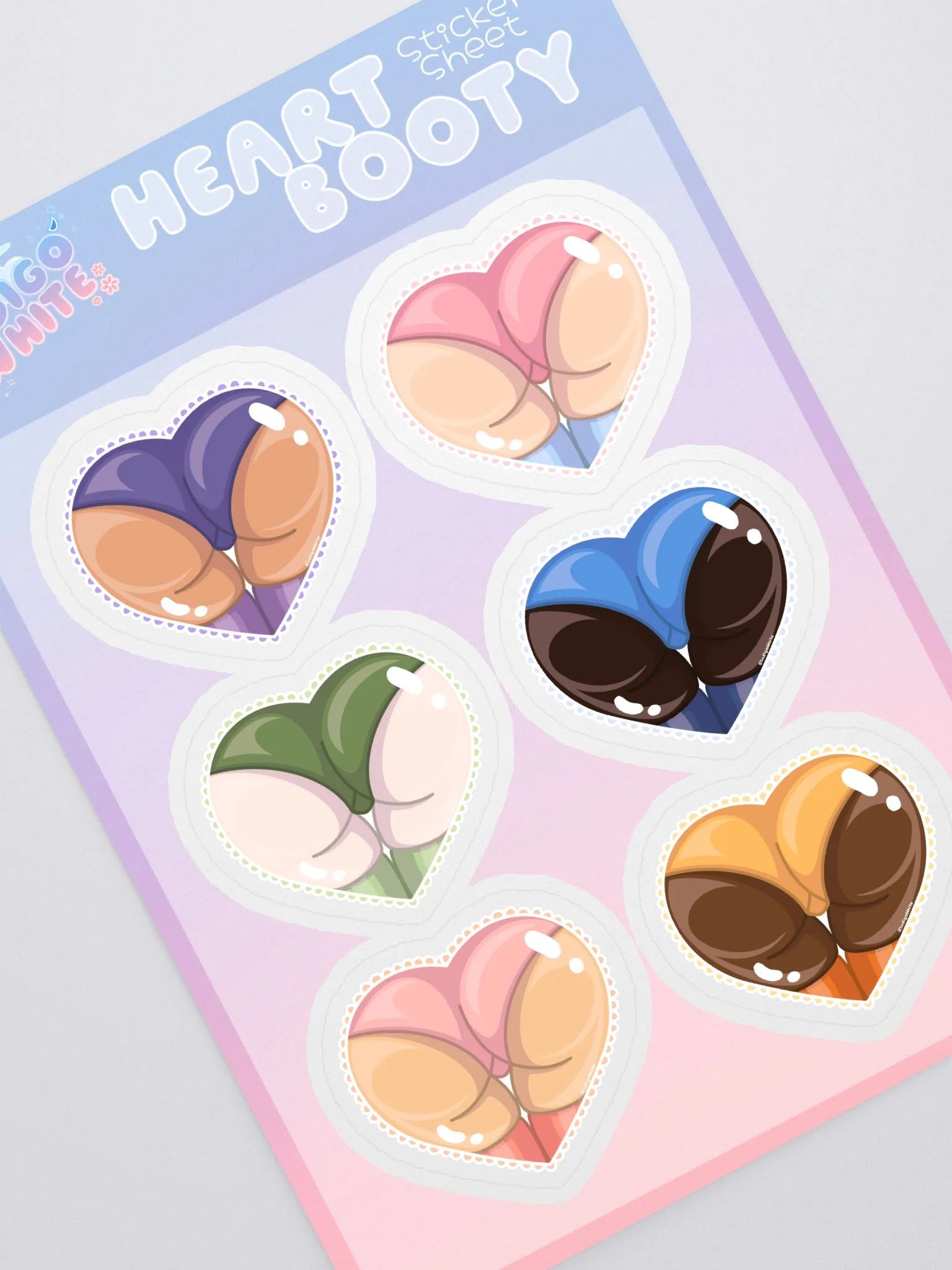 Heart Booty Sticker Sheet product image (1)