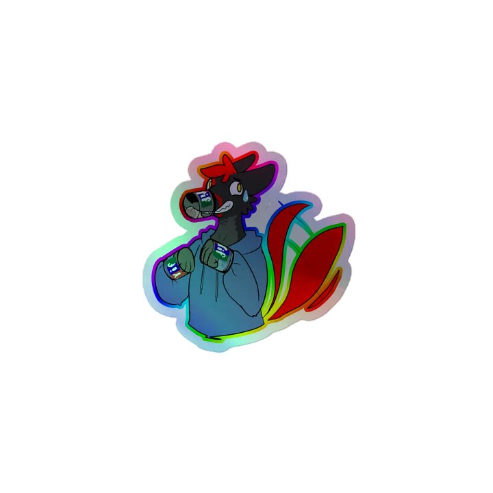 Stuck in the peanut butter Holographic Sticker product image (1)