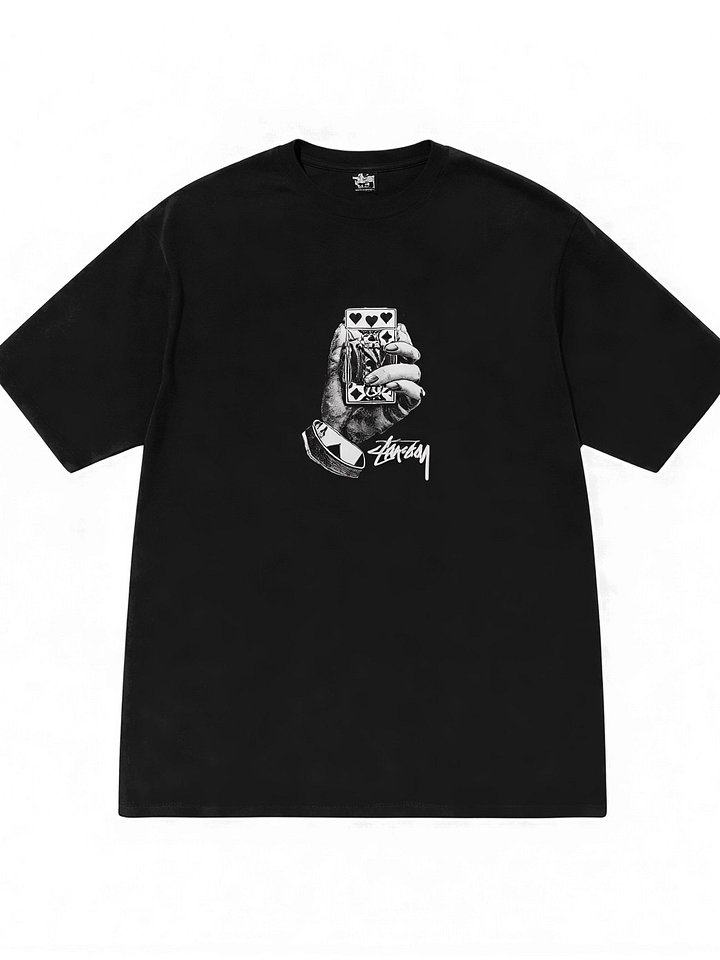 ALL BETS OFF BLACK TEE PIGMENT DYED product image (1)