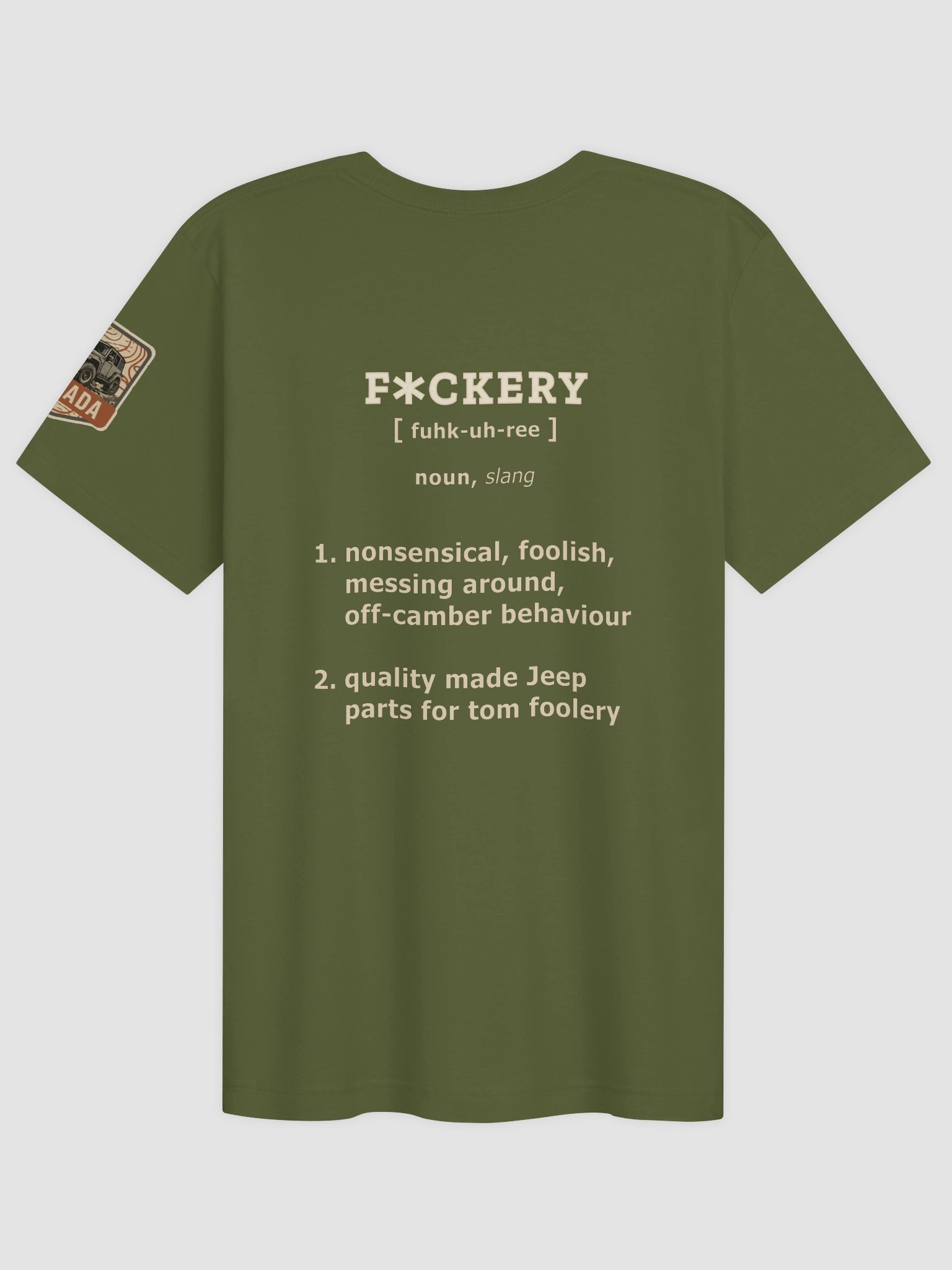 Unisex t-shirt with Fuckery Text Logo and unauthorized definition (Dark colours) product image (64)