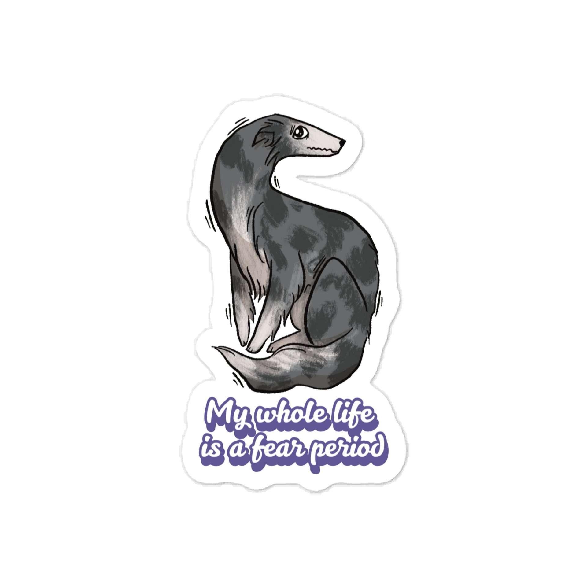 Fear Period Sticker - Silver Brindle product image (1)