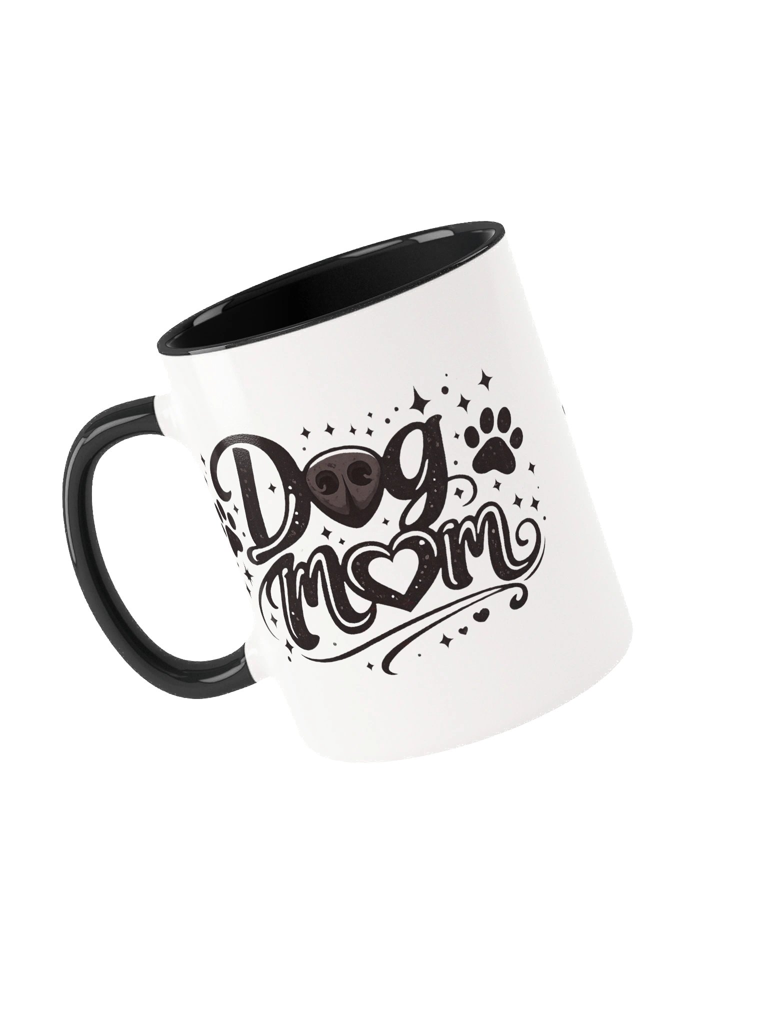 Dog Mom Mug | Cute Paw Print Mug | Dog Lover Gift | Black & White Dog Mom Cup product image (5)