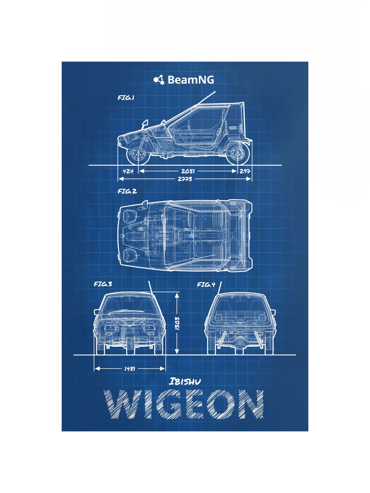 Ibishu Wigeon Blueprint Poster product image (2)