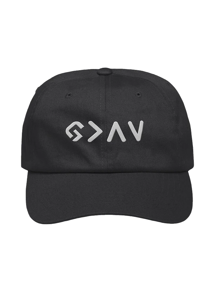 God Is Greater Embroidered Dad Hat – The Faith Habit Edition product image (1)