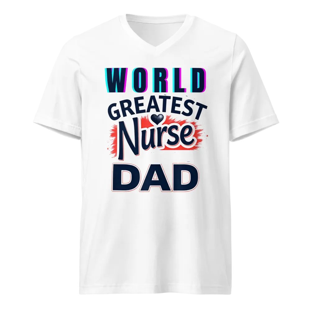 World's Greatest Nurse Dad V-Neck T-Shirt product image (1)