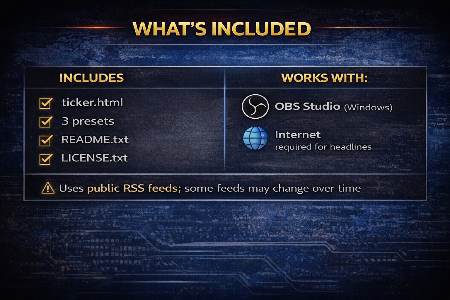 Live News Ticker for OBS (No Subscription) product image (5)