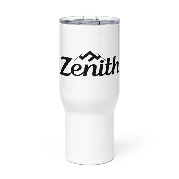 Zenith Insulated Travel Mug with Handle - 25oz Stainless Steel, White, Mountain Design product image (1)