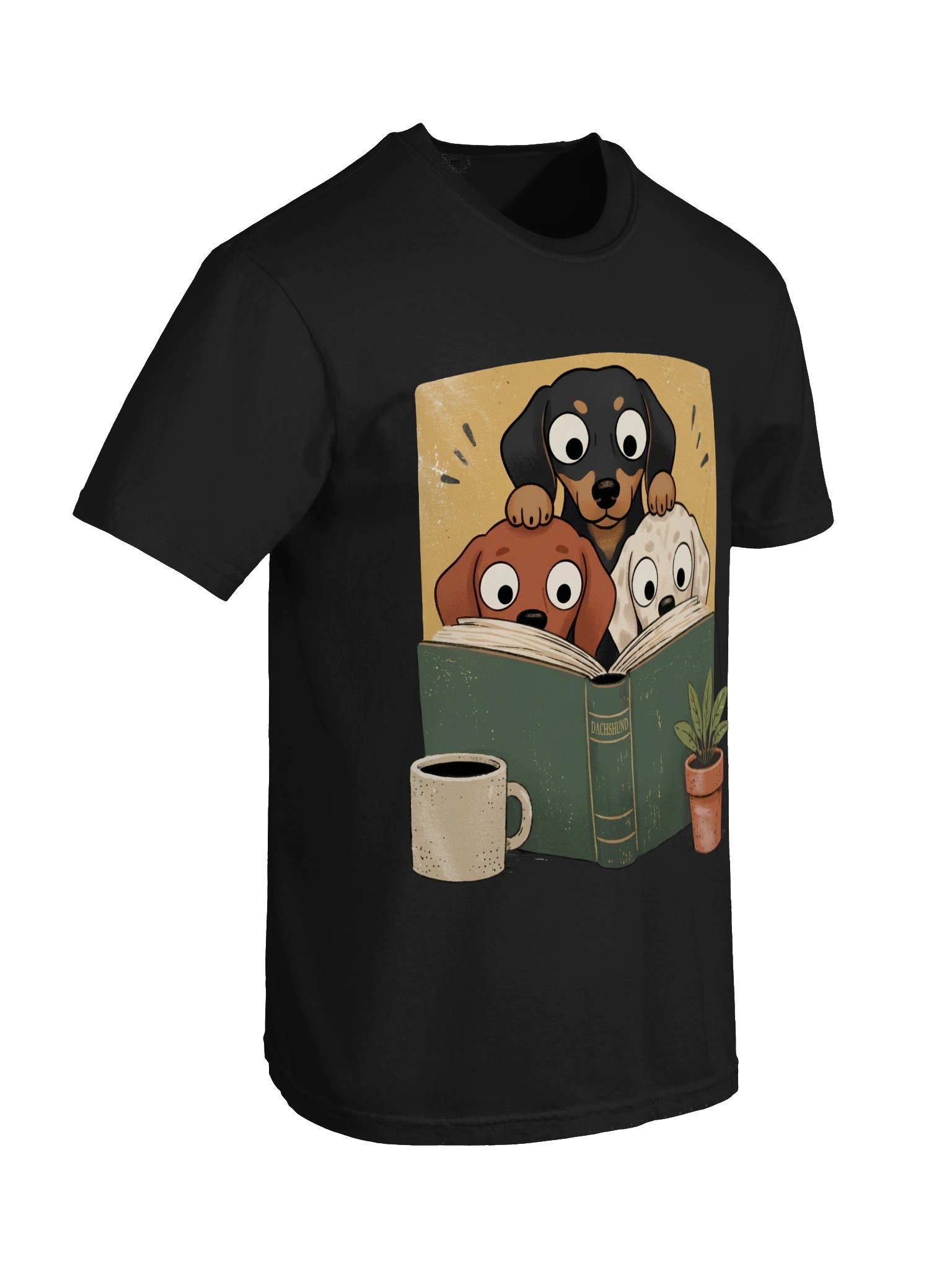 Cozy Reading Dachshunds Tee product image (6)