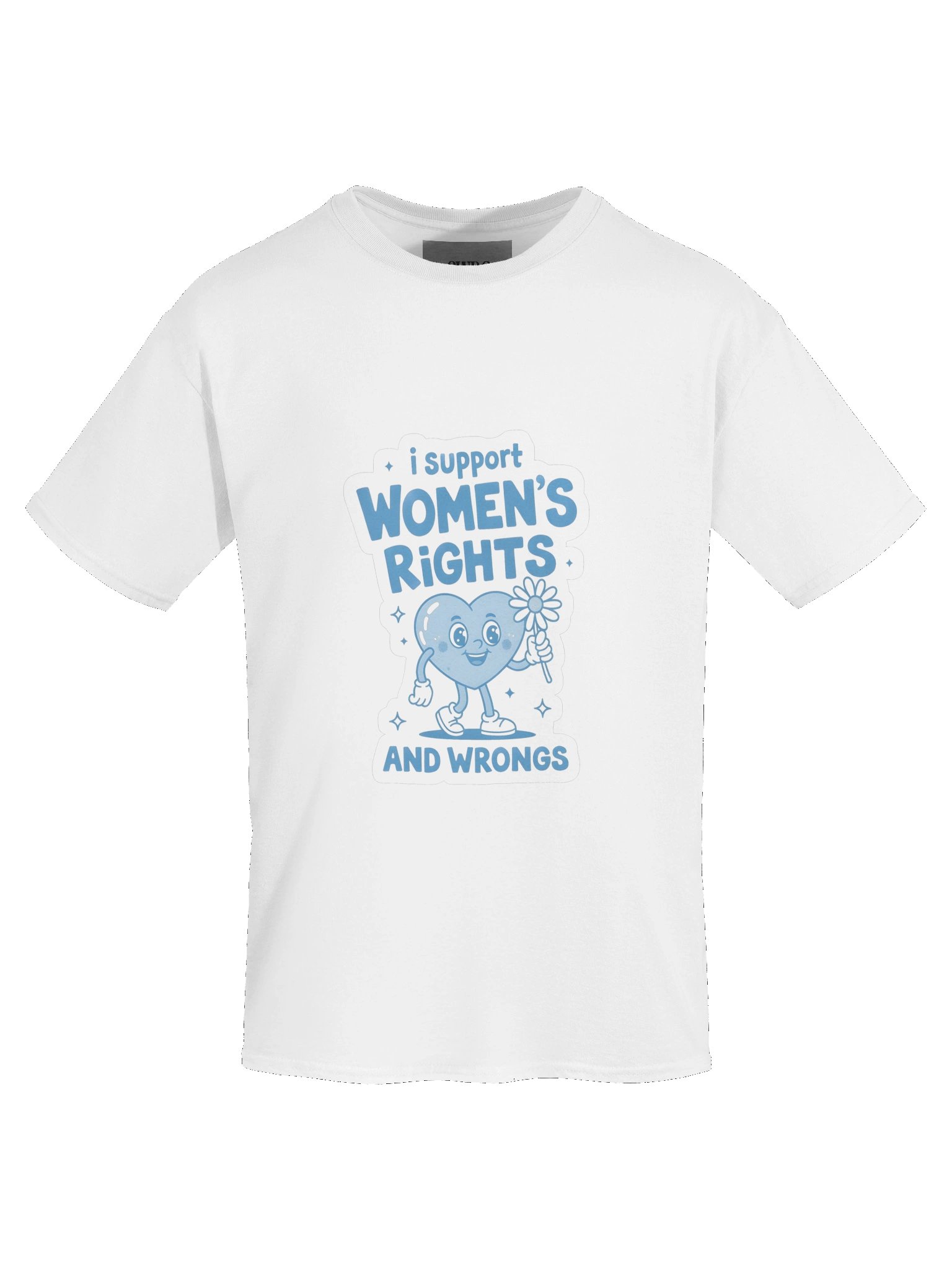 I support women's rights and wrongs BLUE HEART SHIRT product image (7)