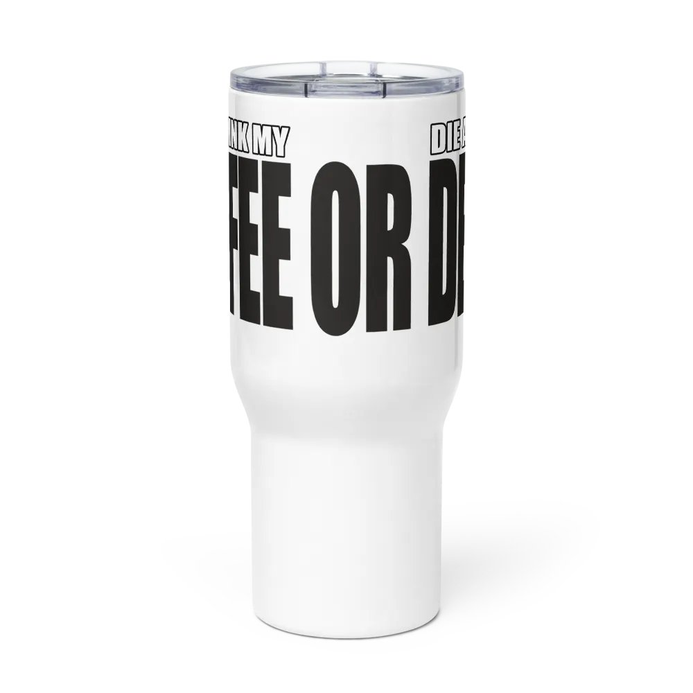 Coffee Or Death Travel Mug With Handle product image (2)