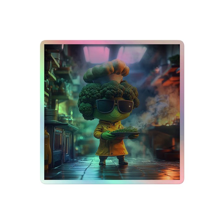 holographic LET HIM C O O K stickers product image (2)