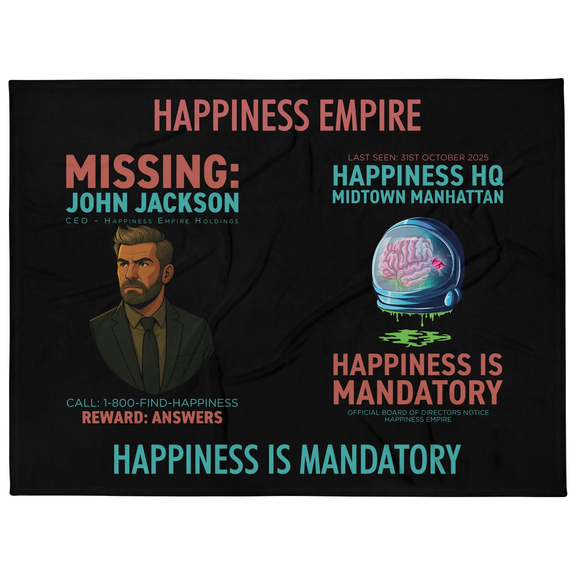 “Missing John Jackson” Silk-Touch Throw Blanket product image (1)