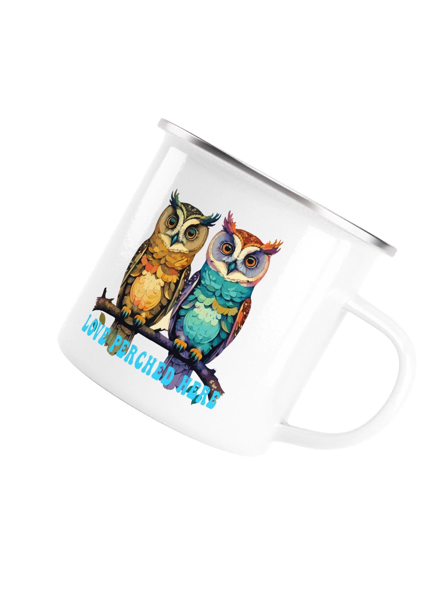 Love Perched Here - Enamel Coffee Mug | 12 oz product image (2)