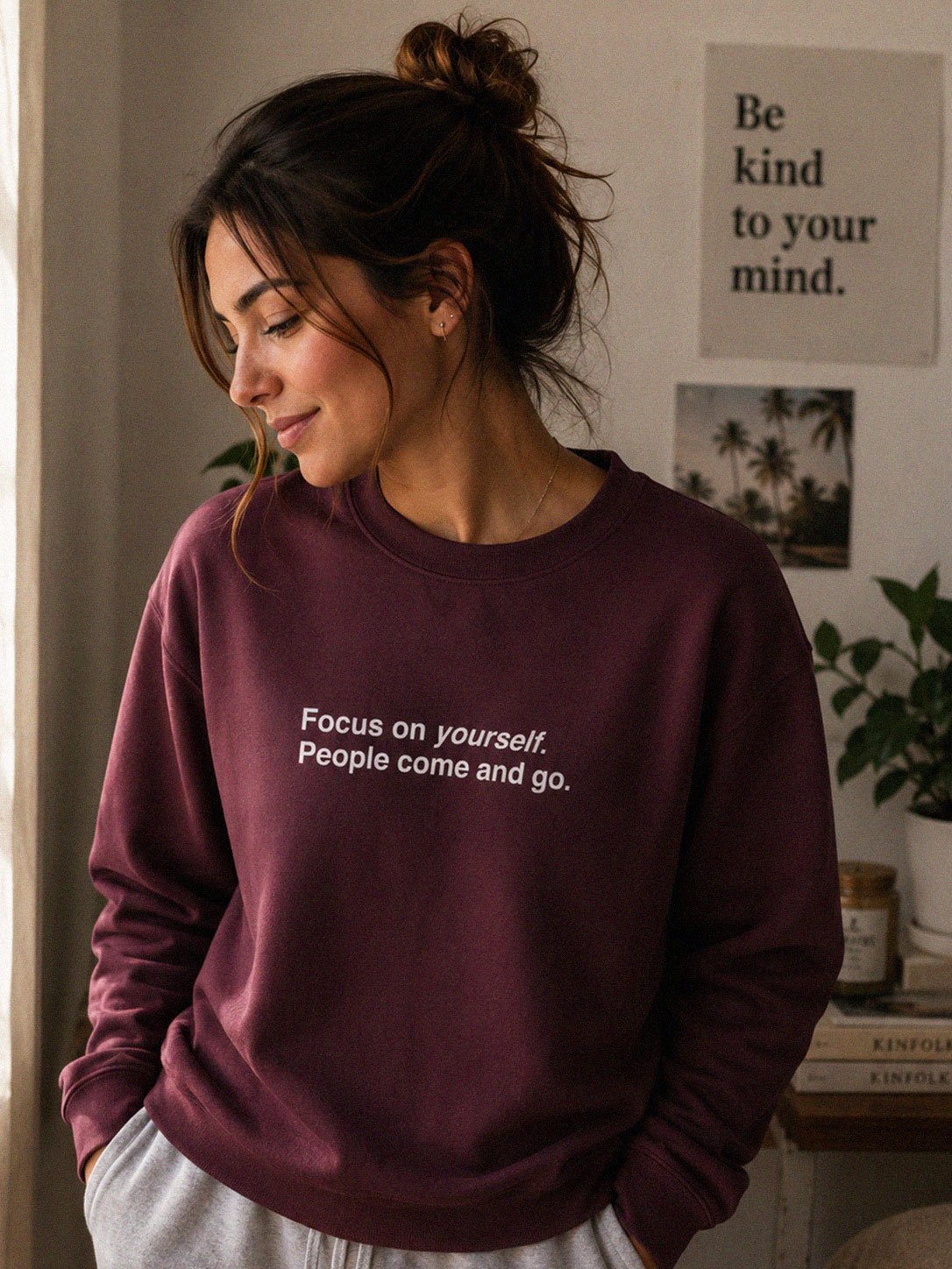 Focus On Yourself Motivational Sweatshirt product image (1)
