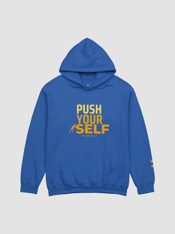Gildan Classic Push Yourself Hoodie_Blue_SC_Ctr product image (1)