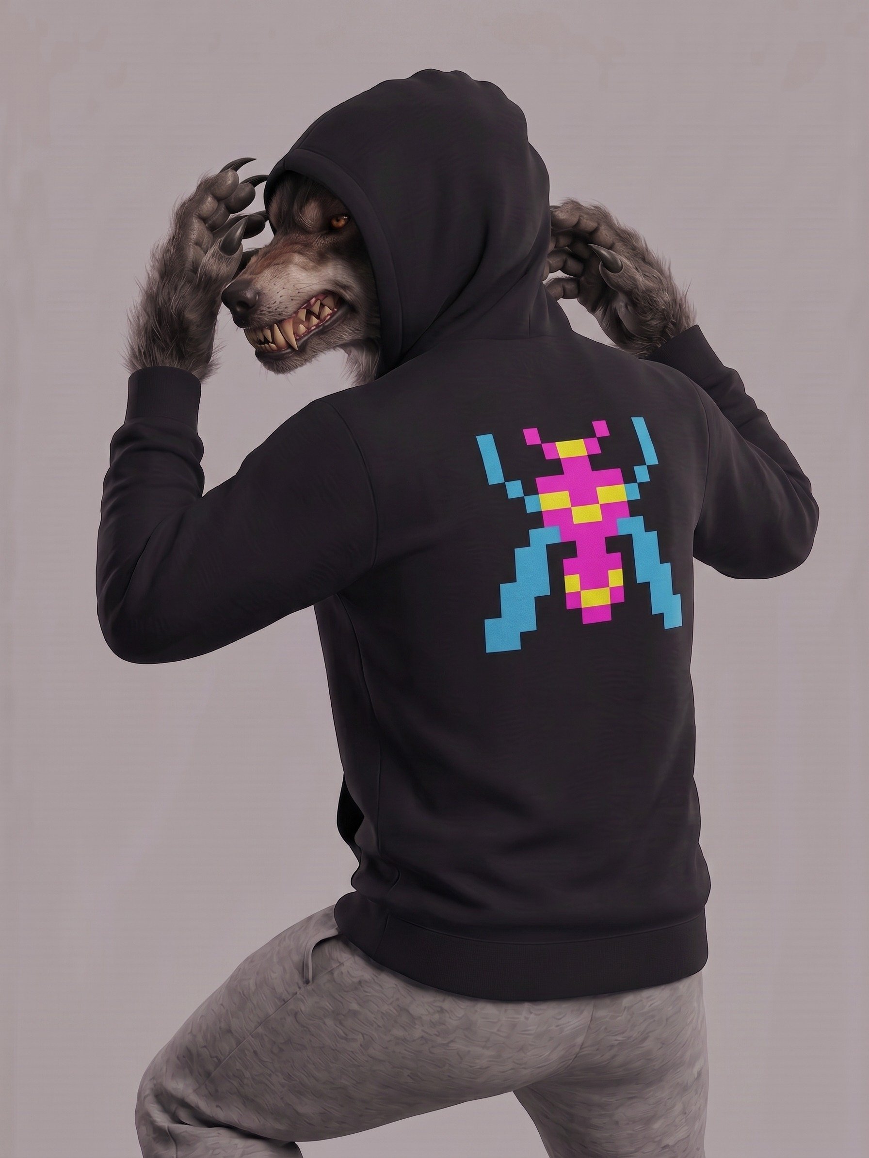8-Bit Alien Arcade Zip Up Hoodie product image (2)