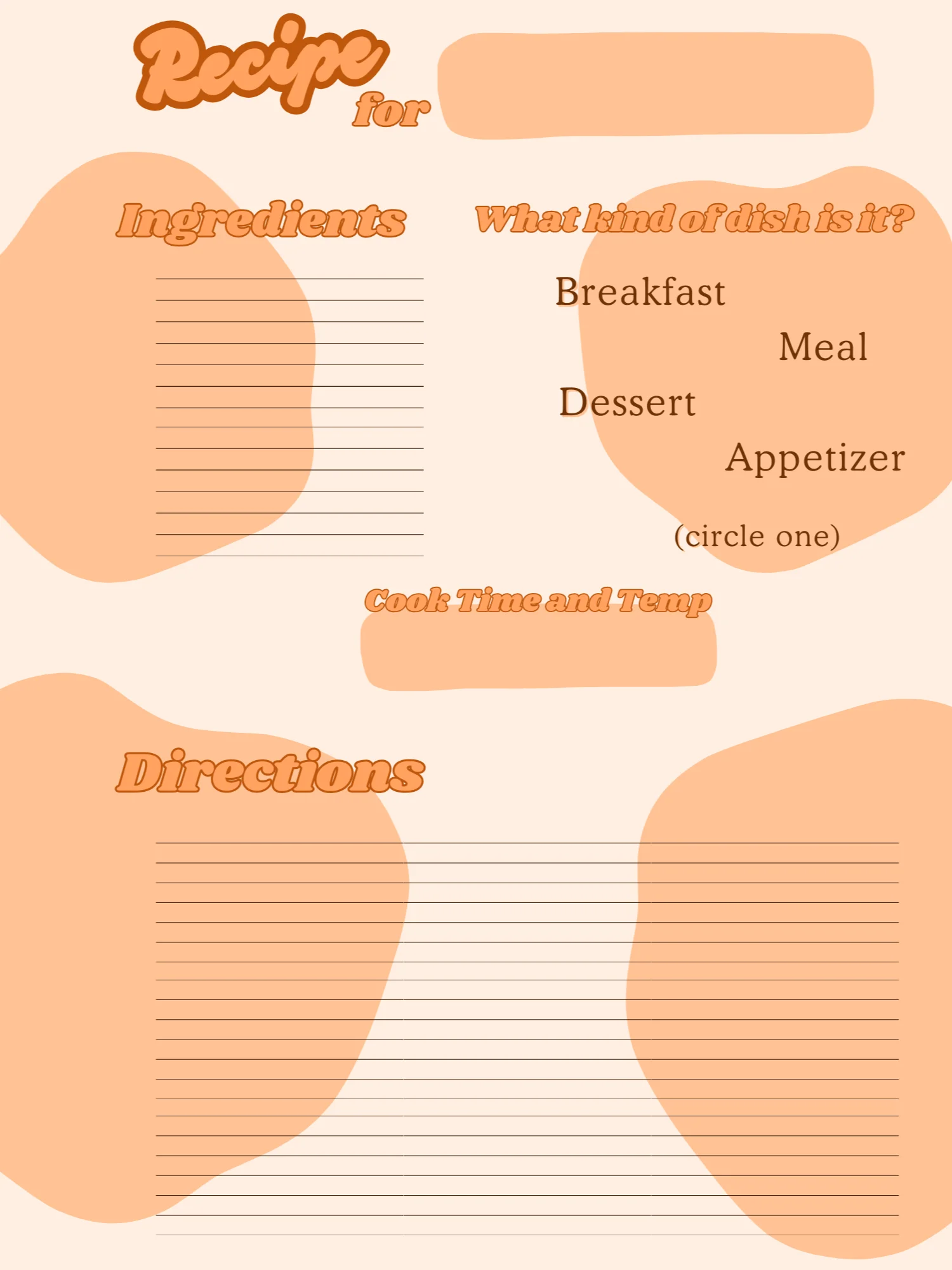 March's Planner Design - Recipes Sheets (Letter Size) product image (4)