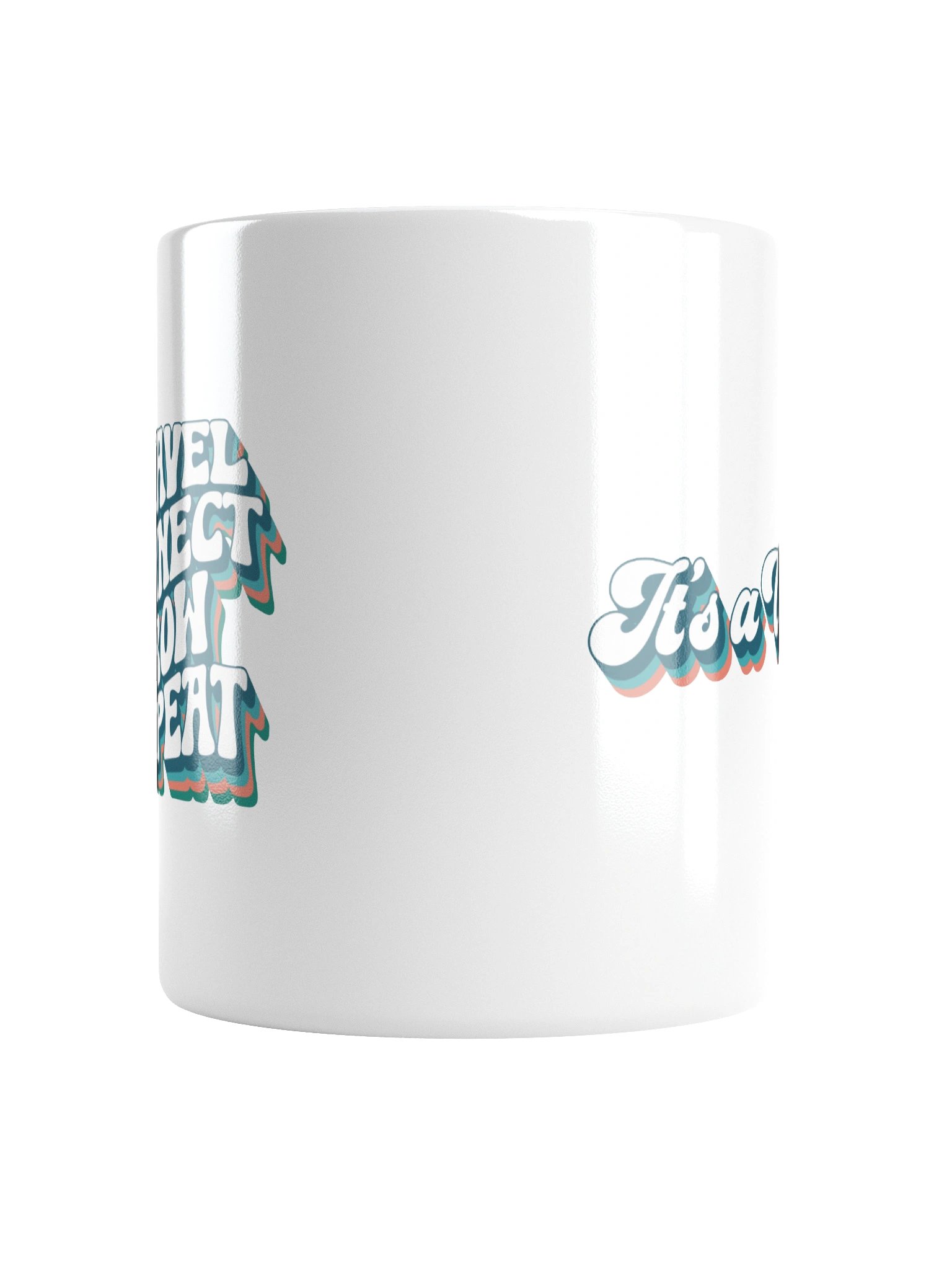 The Blueprint Ceramic Mug — Retro Typography Coffee Cup product image (2)