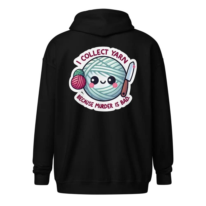 Murder-Free Yarn Lover Zip Up Hoodie product image (7)