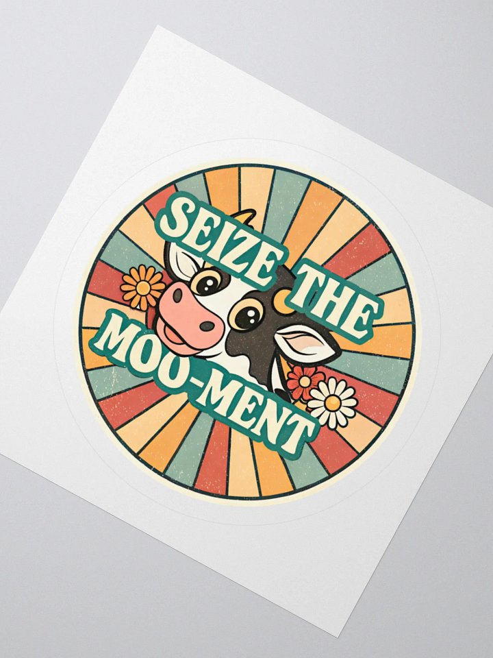 Seize the Moo-ment Cow Kiss Cut Stickers product image (5)