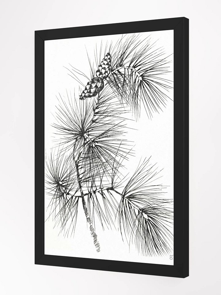 Pine Branch Serenity Framed Poster - Pine Branch and Cones product image (4)