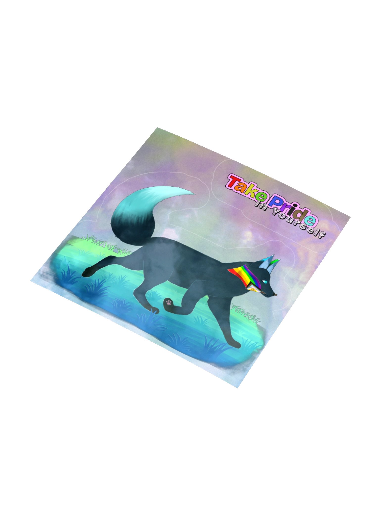 Pride Flag - Take Pride In Yourself 2pc. HoloSticker product image (7)