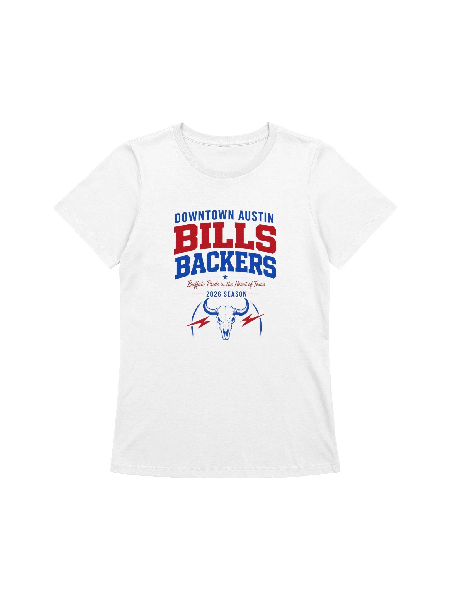 Buffalo Bills Backers 2026 Women's Skull Tee - White product image (1)