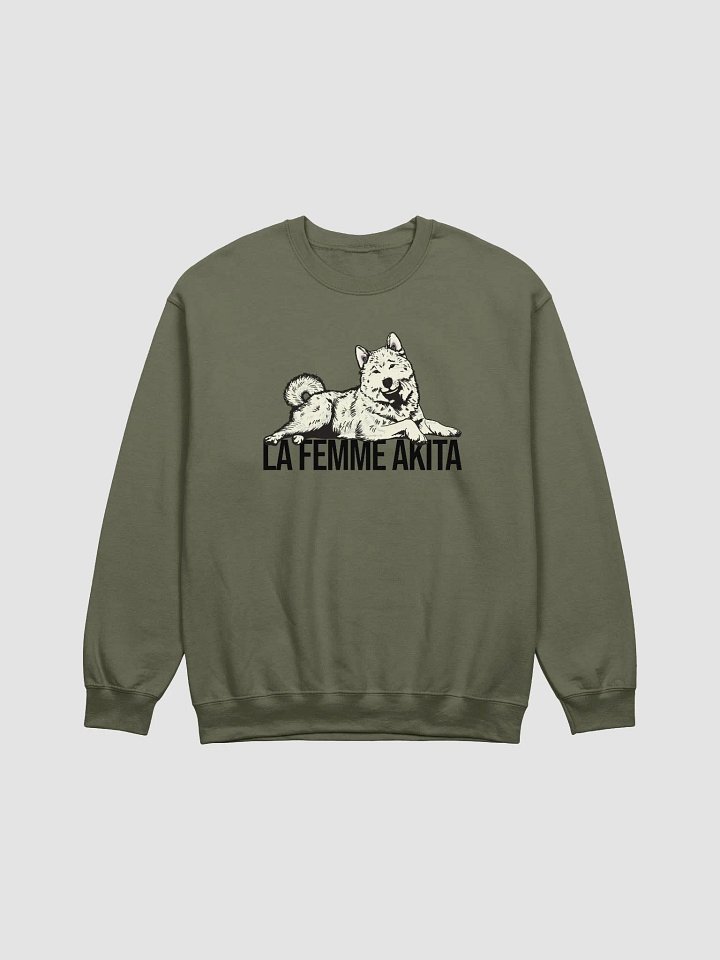 La Femme Akita Sweatshirt of an Akita Inu (White) | Funny Shirt for Akita Paw-rents product image (1)