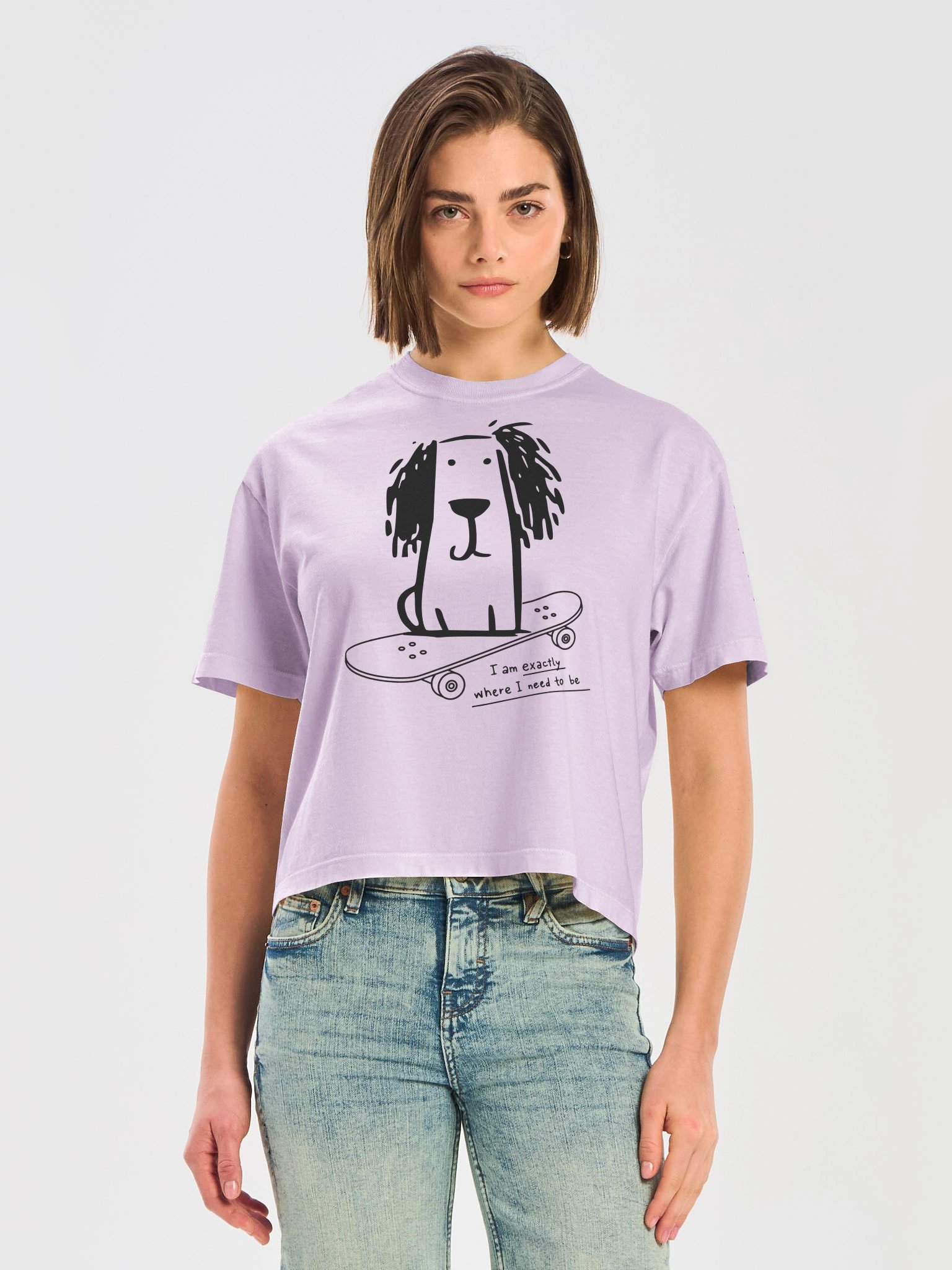 Women's Exactly Where I Need to Be Skate Dog Tee product image (1)