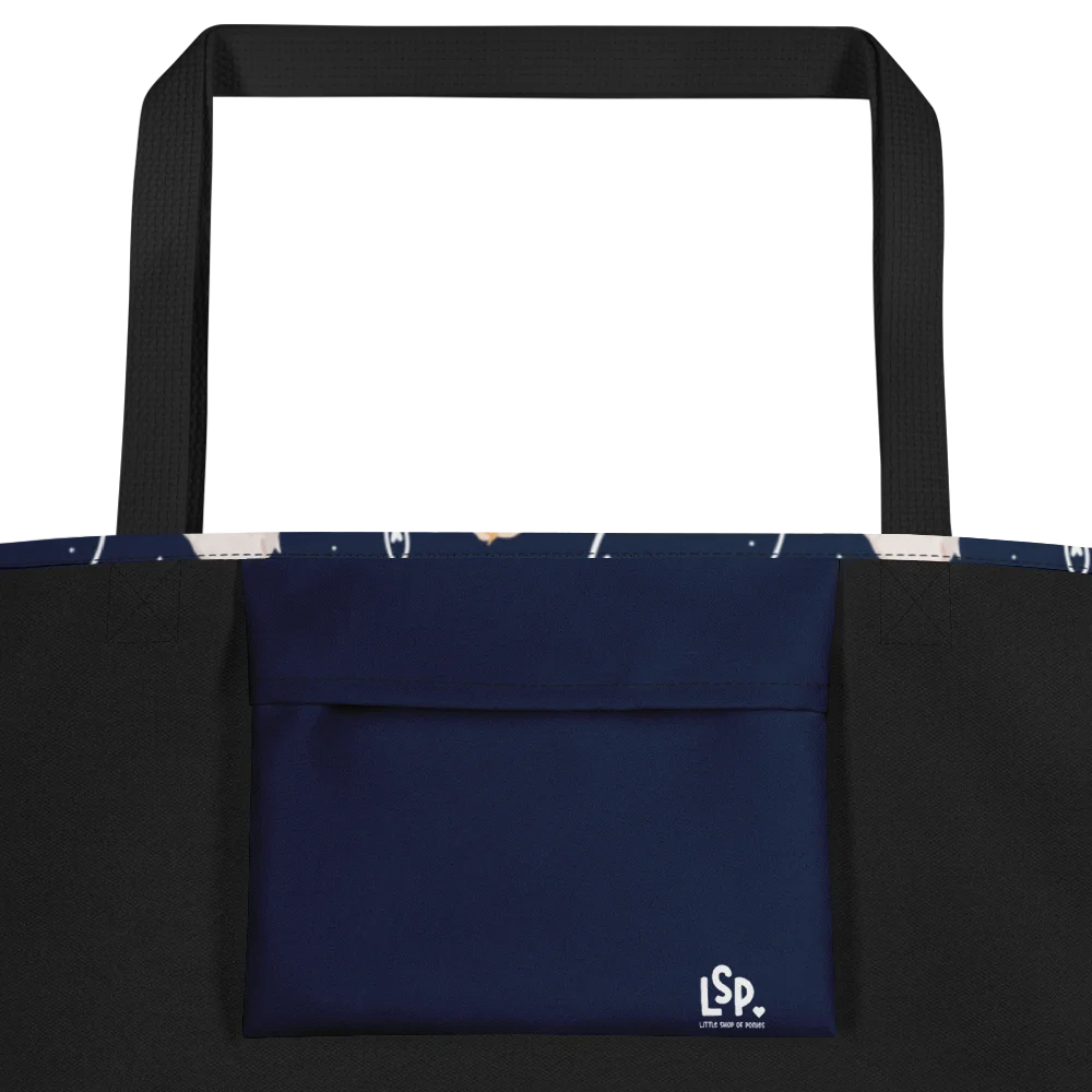 LSP Horse Girl Tote | Navy Equestrian Print Tote Bag product image (2)