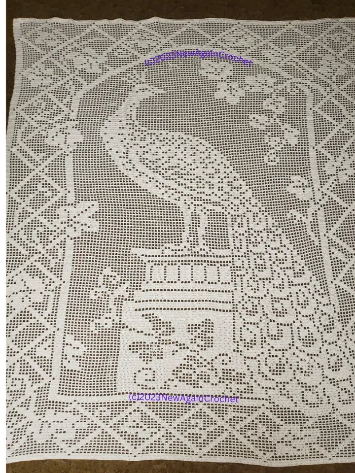 Vintage/Antique Peacock Filet Crochet Design From about 1900 ** 1ST 1O ROWS VIDEO TUTORIAL** pattern: How to filet crochet product image (2)