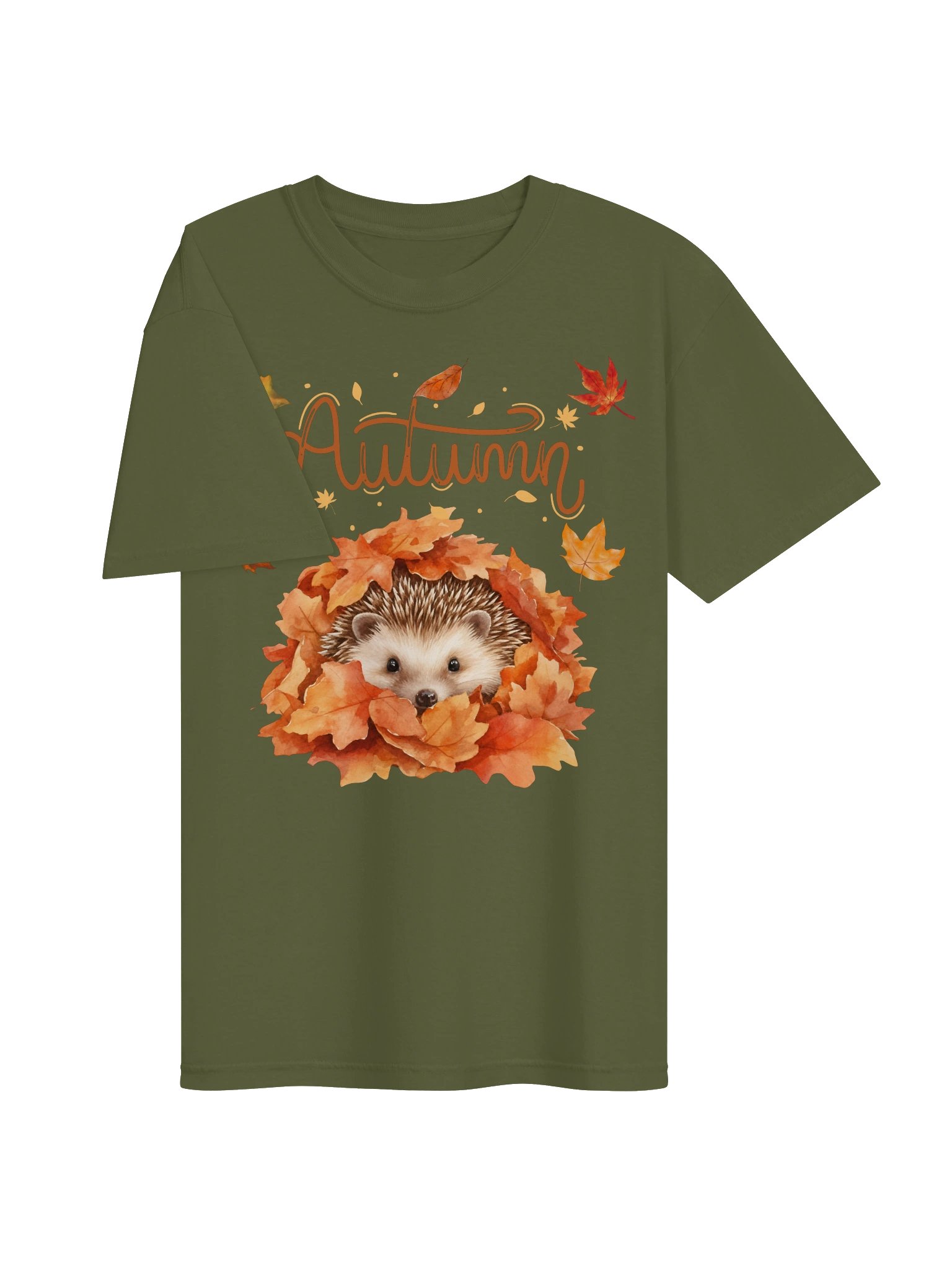 Autumn Hedgehog Fall Leaves Tee product image (19)
