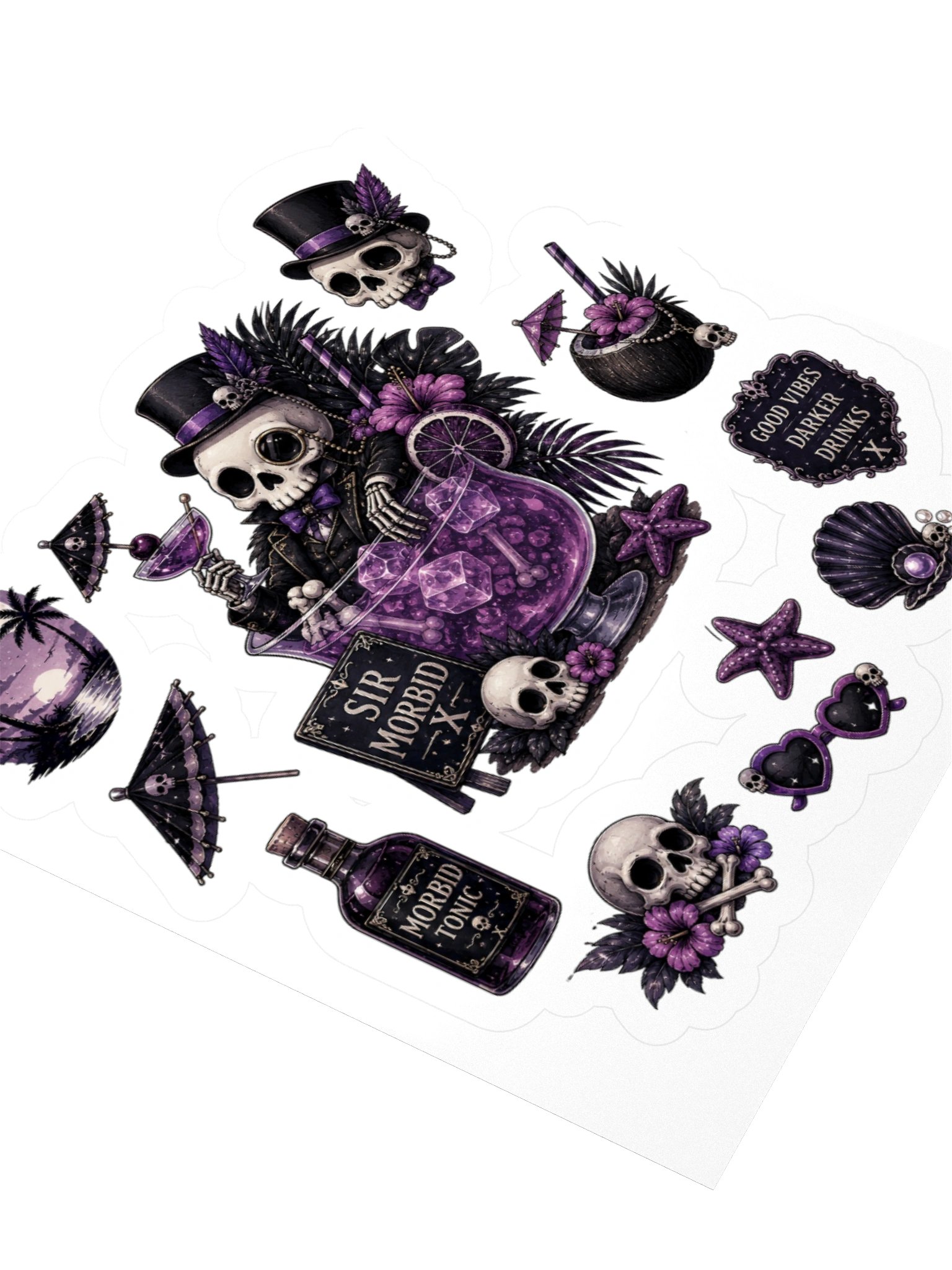 ''Dark Drinks'' Kiss Cut Stickers product image (2)