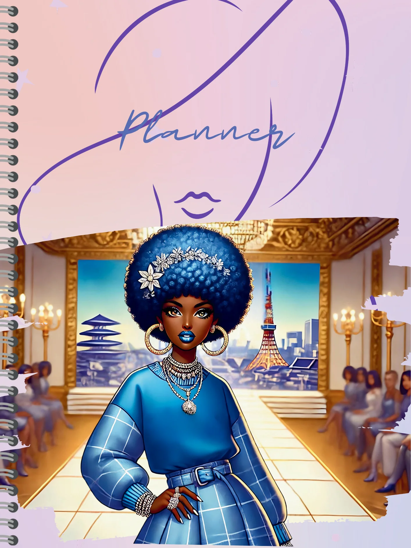 Detailed Undated Planner - Blue product image (1)