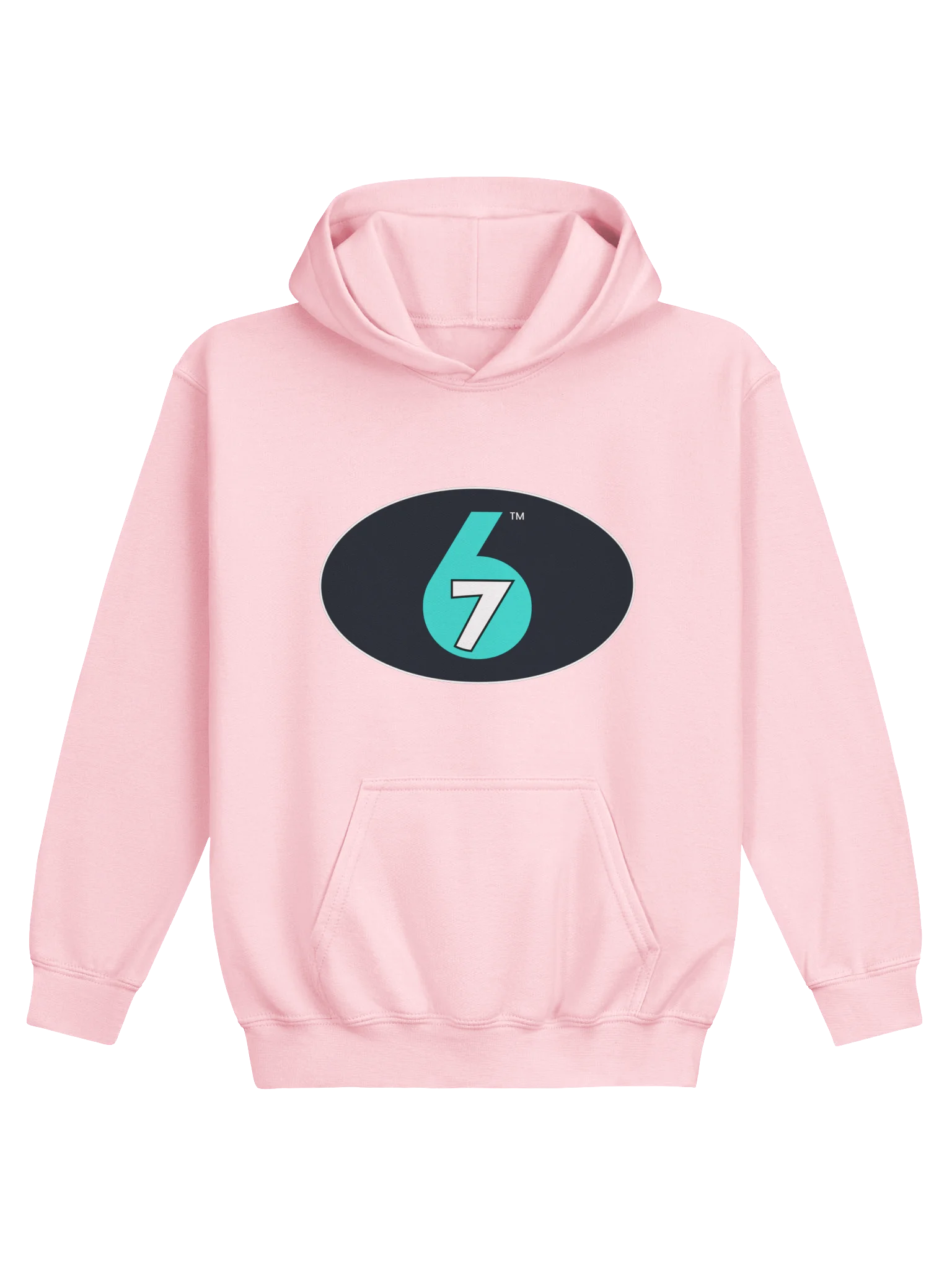 Kids Pull-over Hoodie - Light Pink, Logo on Front product image (1)