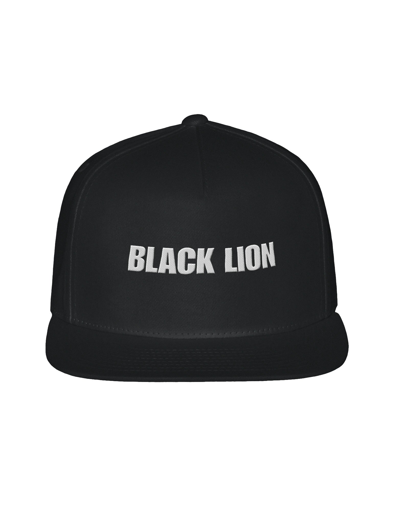 Black Lion Minimalist Embroidered Snapback Cap – Structured Flat Brim Streetwear Hat product image (1)
