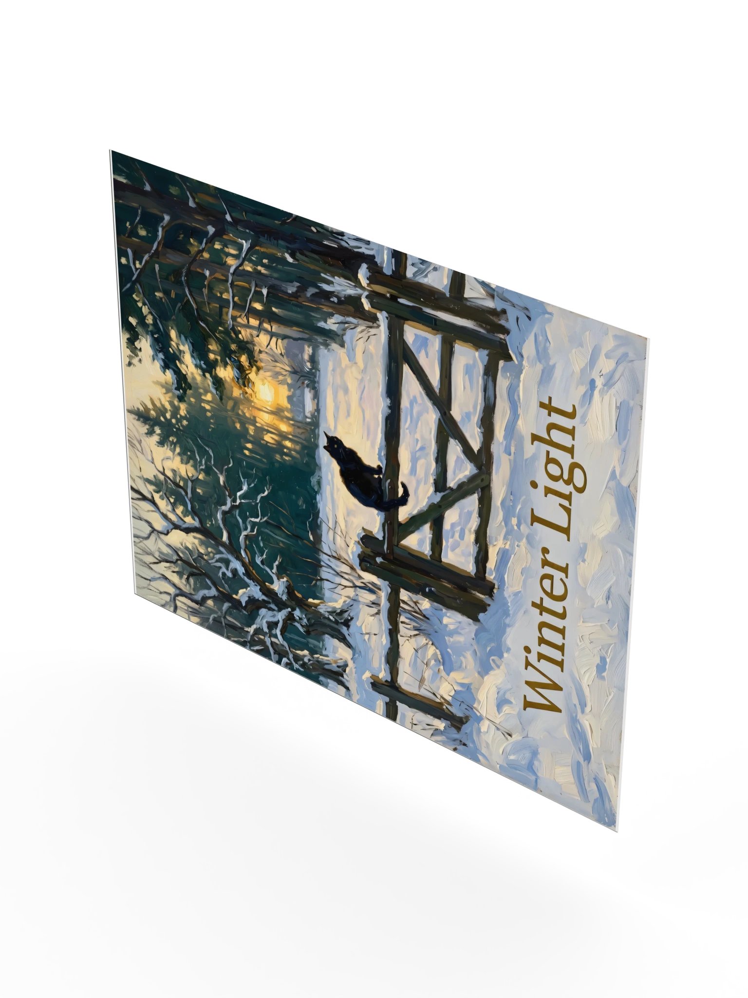 Winter Fence Cat Poster product image (22)