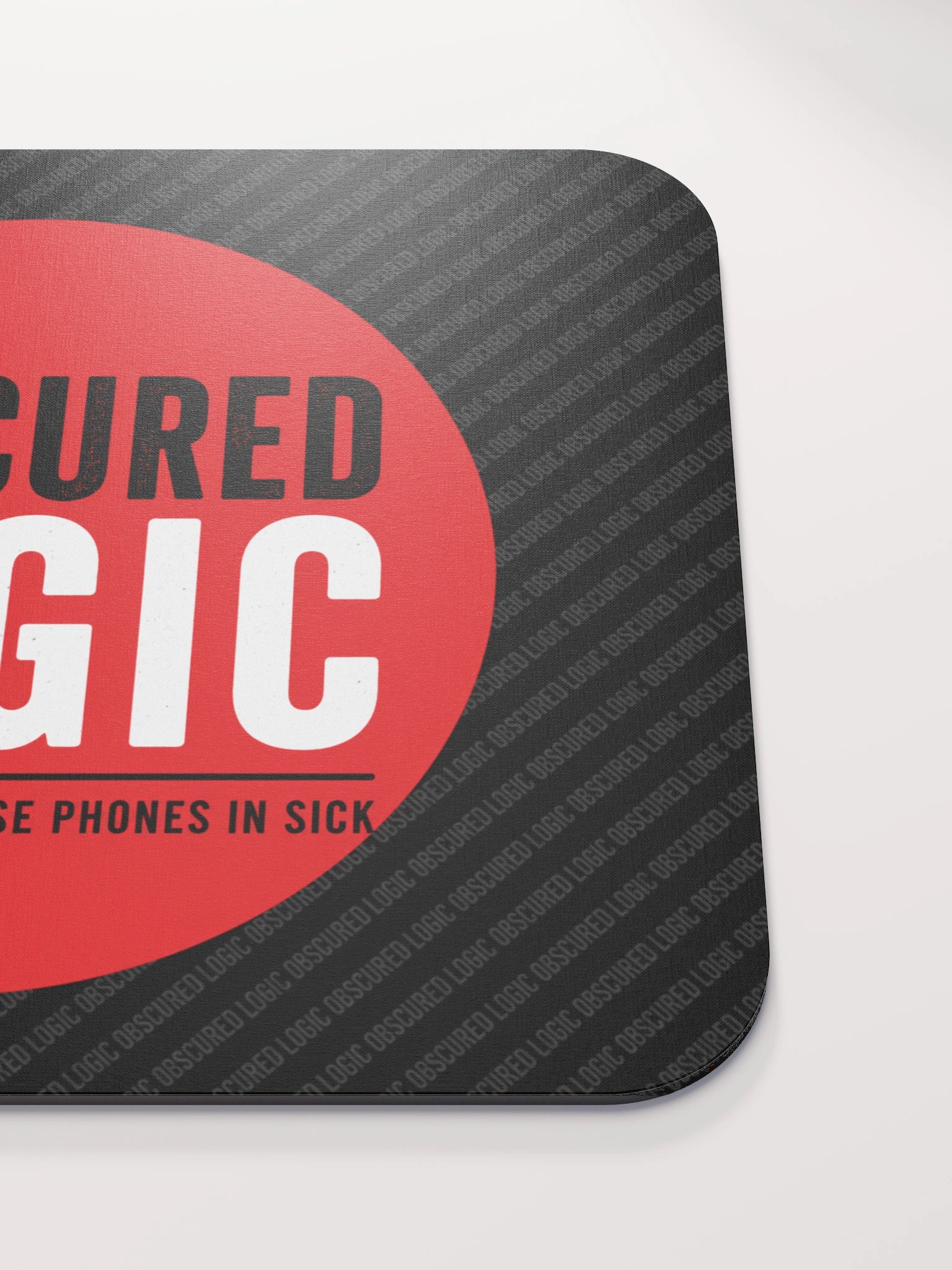 Obscured Logic Red Circle Mouse Pad product image (5)