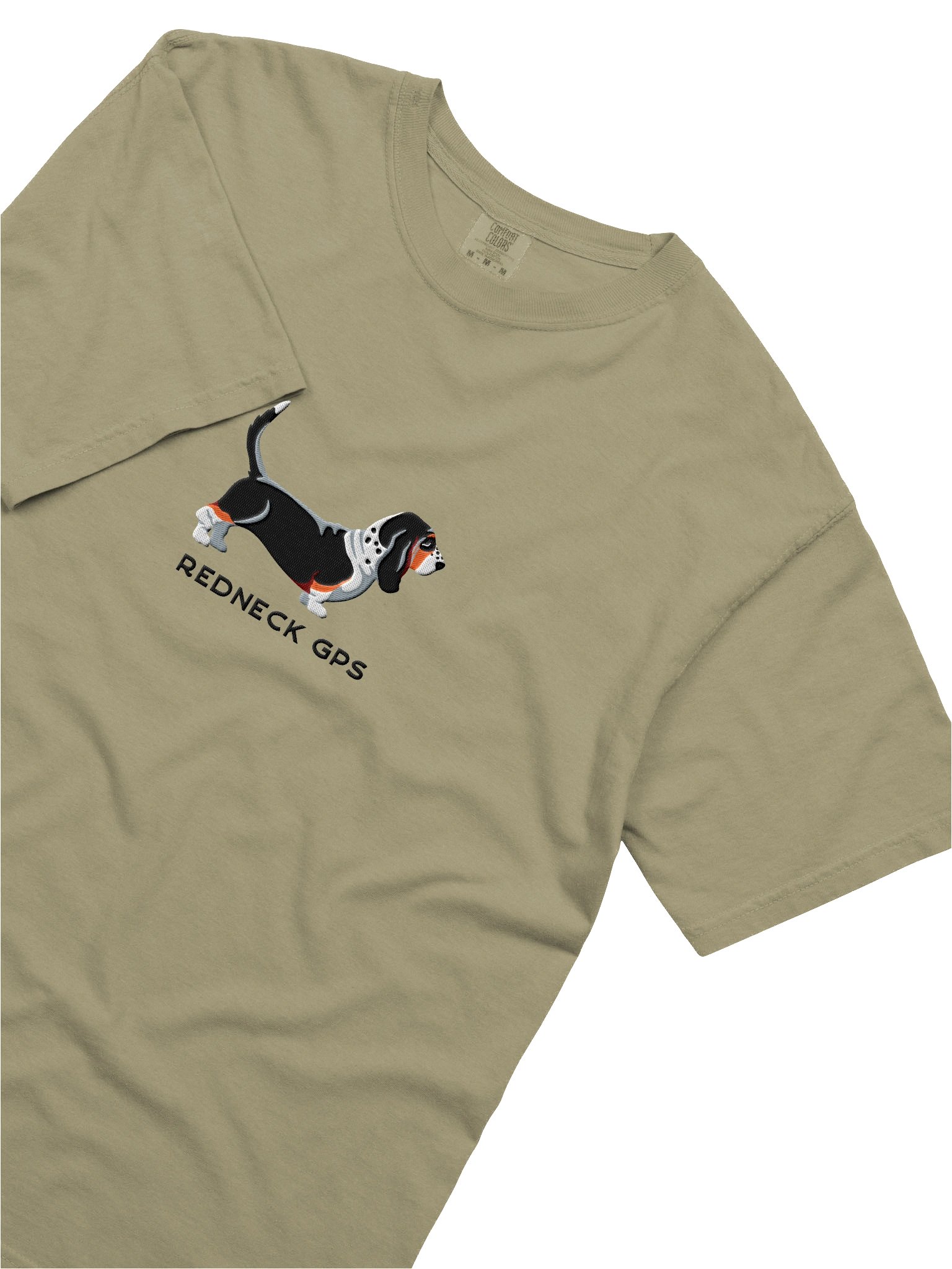 Redneck GPS T-Shirt(Embroidered) of a Basset Hound(Tricolor) product image (8)